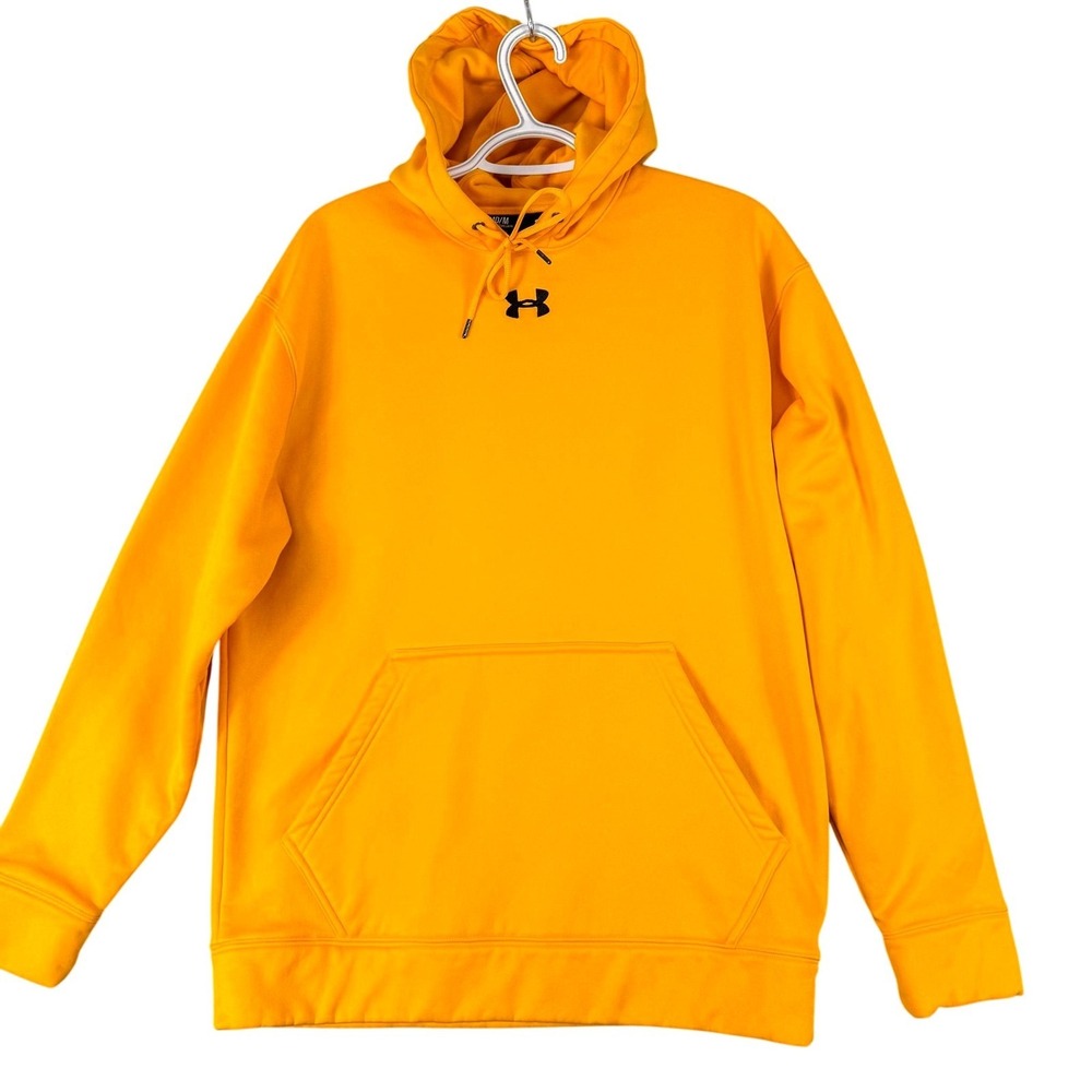 Under‎ Armour Hoodie Mens Medium Gold Fleece Pullover Kangaroo Pocket 1237619